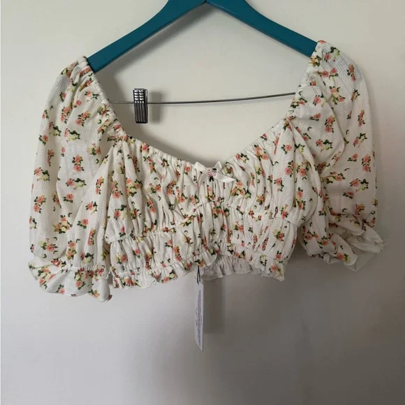 For Love And Lemons Lola Pointelle Crop Top & Shorts (NWT) - Picture 5 of 9